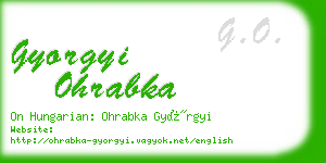 gyorgyi ohrabka business card
